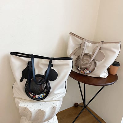 老鼠頭大容量托特包 現貨奶茶色   現貨免運2