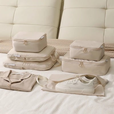 旅行必備  40%壓縮衣物收納袋2件組 一拉省空間  行李箱瞬間多一層14