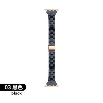 黑色樹酯系列 純色Apple watch錶帶   42/44/45/49  現貨免運3