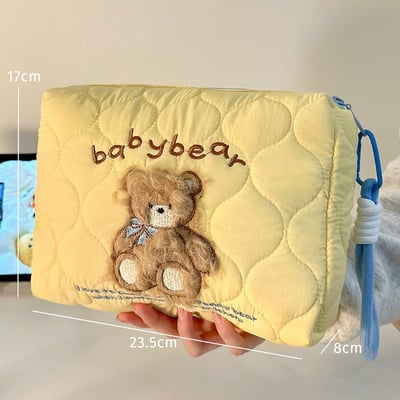 動物系列小熊/小羊/小狗絎縫化妝包收納包 大容量隨身洗漱包7