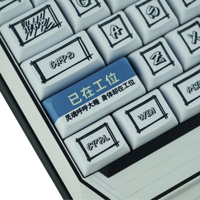 已在工位等工資 搞笑十字軸鍵帽enter鍵2