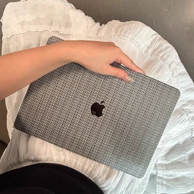 簡約質感 草席紋編織 MacBook 專用保護殼6