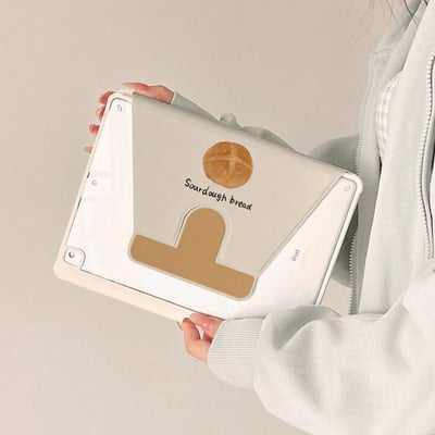 咖啡牛角麵包大集合 360°旋轉 iPad 保護套4