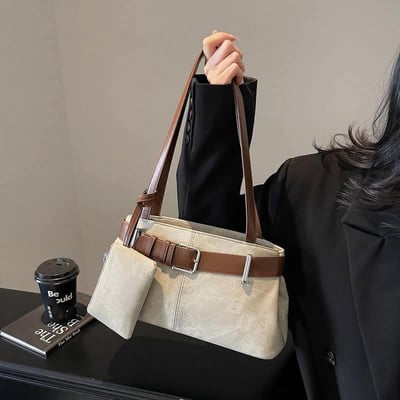 休閒百搭大容量高級感托特包2