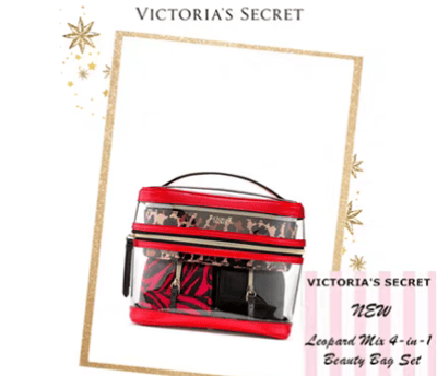 全新正品維密全新豹紋四組合化妝包  現貨2
