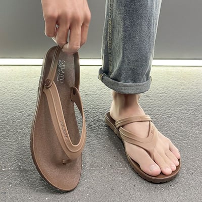 夏日百搭沙灘拖鞋 情侶款夾腳後帶涼鞋6