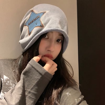 美式復古星星堆堆帽 瘦臉百搭帽3