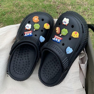 洞洞鞋 可愛新色系增高厚底拖鞋 搞怪怪獸鞋扣款5