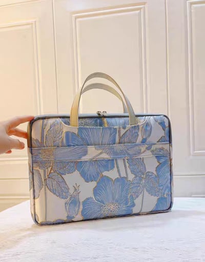 勿忘我 刺繡多功能旅行電腦包5