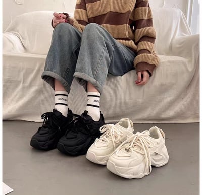 7.5cm直接給你拉長腿 厚底老爹鞋1