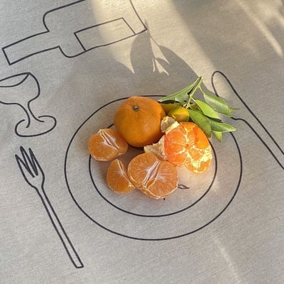 INS風創意線條桌布 簡約餐桌野餐拍攝背景布5