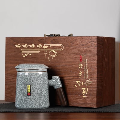 【特價限定】 哥窯冰裂紋主人杯禮盒1