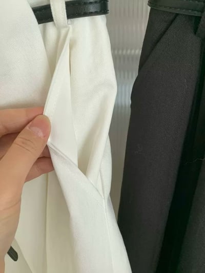 韓系設計感花苞 氣質百搭顯瘦中長裙 附皮帶7