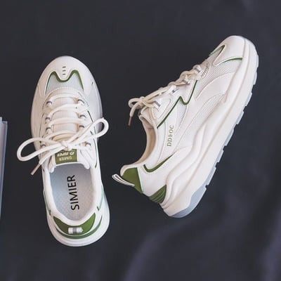 綠色邊運動風老爹鞋   36現貨免運3