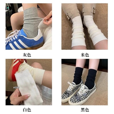 秋日溫柔係優雅百搭堆堆女襪7