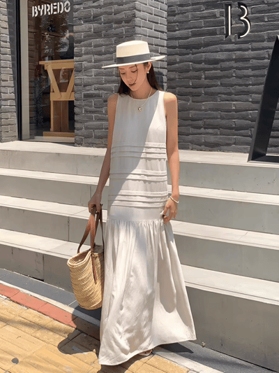 高級感滿分 夏日度假背心連身裙3