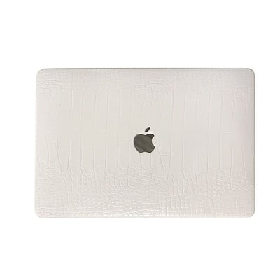 高級感白色鱷魚紋MacBook 專用保護殼7