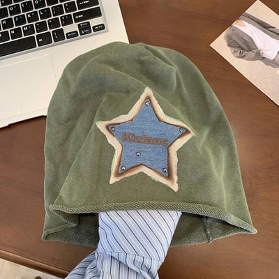 美式復古星星堆堆帽 瘦臉百搭帽2