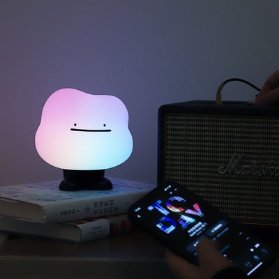 創意呆萌幻彩克勞德小夜燈  充電式流光氛圍燈・臥室床頭伴睡燈3