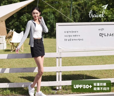 全方位大推款超級親膚涼感外套  白色淺藍色 現貨免運5