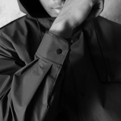 潮款黑色系列長版男女通用雨衣   XXL現貨免運4