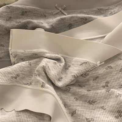 純棉底襠舒適碎花中腰三角褲4件組4