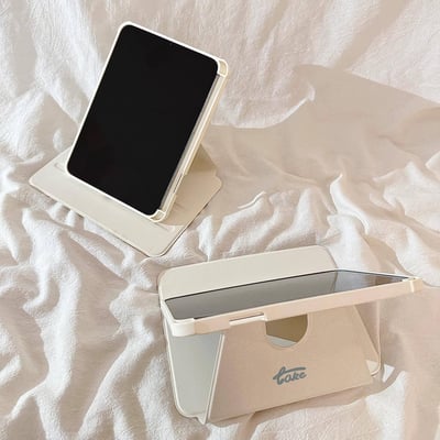 韓系藍棕條紋iPad保護套 Air/Pro系列平板殼5