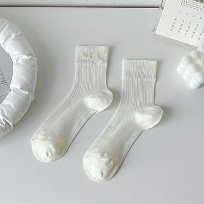 日系蝴蝶結水晶絲襪5雙組5