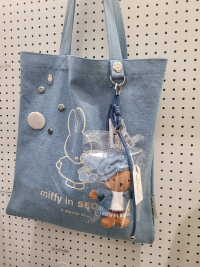首爾限定 Miffy 米菲卡通圖案丹寧托特包『8/31結單』2