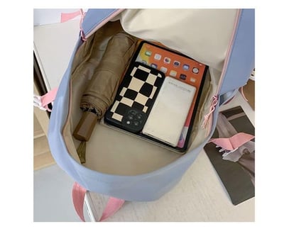 拼色系列 防潑水中小學生書包加補習袋16