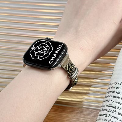 復古金屬山茶花蘋果錶帶  小蛮腰設計百搭氣質款8