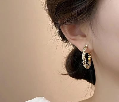 韓國 超美碎銀子圈圈耳環  現貨2