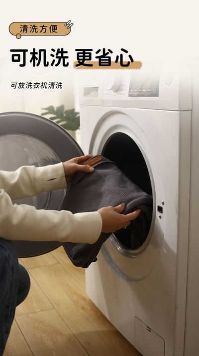 懶人舊衣收納坐墩布套 一坐一收納・可機洗絨布矮凳4