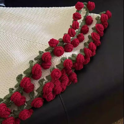 升級版99朵   不會凋謝的手作玫瑰花束毛毯10