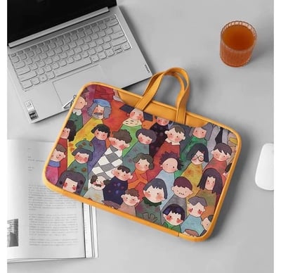 摩登城市 人物插畫風多功能旅行電腦包5