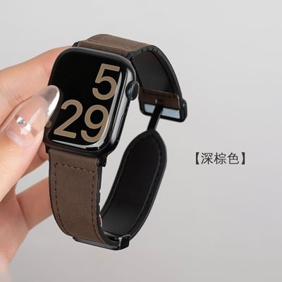新色上市 Apple Watch全系列皮質磁吸錶帶2
