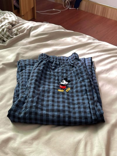 舒舒服服綿綿的老鼠格子睡褲2