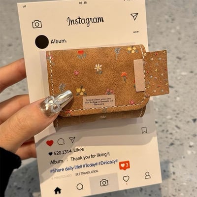 秋冬小碎花皮質 AirPods 保護套 翻蓋款・防摔耐磨・超可愛氛圍感小物2