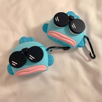 可愛醜魚戴墨鏡AirPods耳機保護套3