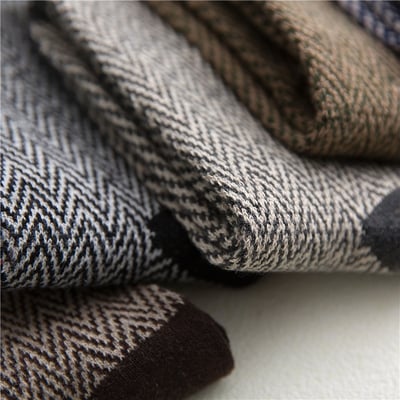 秋冬保暖男士羊毛襪波紋中筒襪3