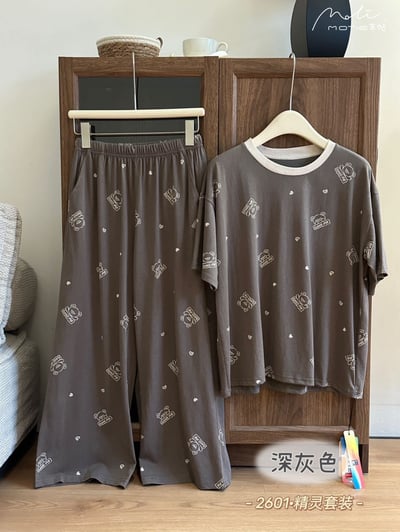 夏日涼感舒適雪花棉精靈睡衣 高級感透氣居家套裝21