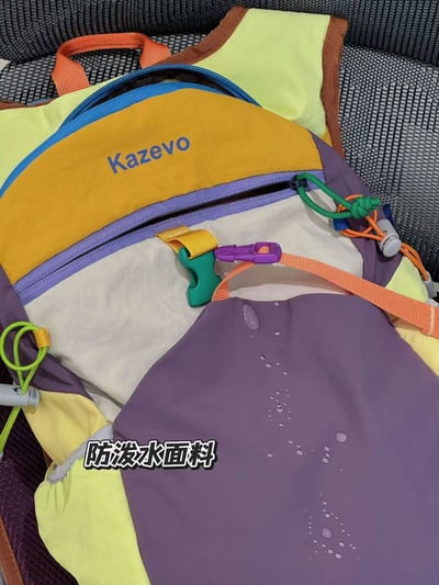 俏皮拼色防水登山包 輕量雙肩背包 旅行休閒大容量背包6