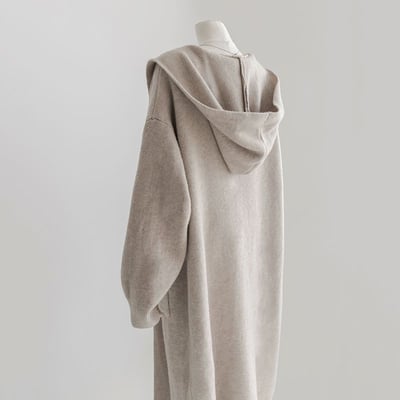 日系高級感連帽長版針織開衫 秋冬慵懶寬鬆顯瘦外套5