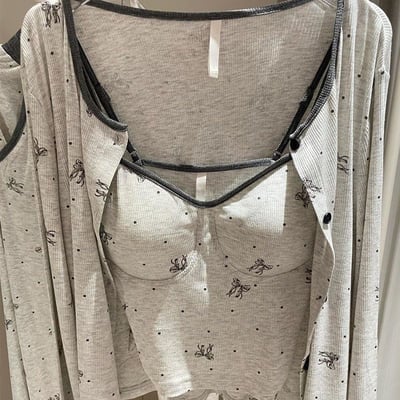 小蝴蝶印花春秋 莫代爾棉三件套家居服4