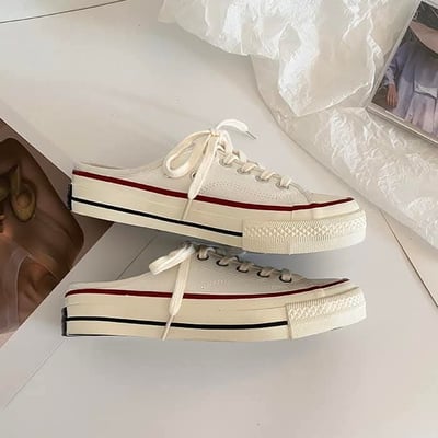 就是很愛這個帆布的隨性情侶懶人鞋  現貨黃色白色粉色8