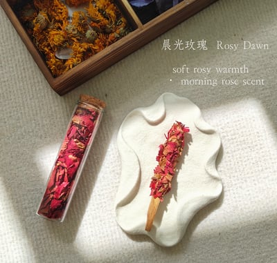 植物系手作聖木棒兩支組 療癒補光禮盒｜金盞花X玫瑰3