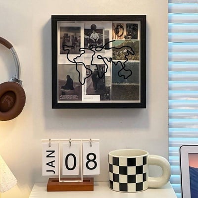 時光記憶旅行五大洲中空相框 演唱會門票收納盒1+1組3