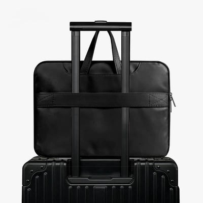 優雅鬱金香 黑白鬱金香多功能旅行電腦包6