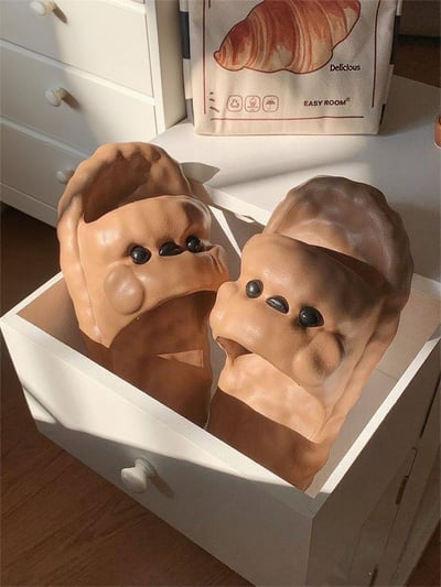 泰迪狗狗造型凉拖鞋 韓系百搭防臭軟底居家拖鞋7