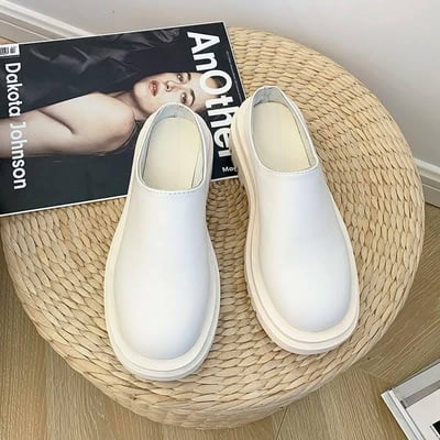 韓系包頭大尺碼半拖皮鞋8